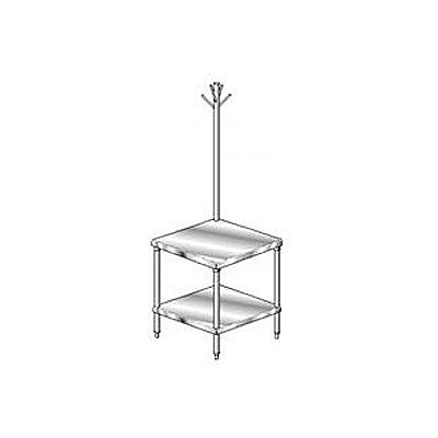 Aero Manufacturing 2MSRU-2424 14 Gauge Mixer Stand 304 Stainless Steel - Rack & Undershelf 24 x 24