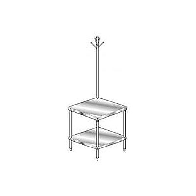 Aero Manufacturing 2MSRU-3030 14 Gauge Mixer Stand 304 Stainless Steel - Rack & Undershelf 30 x 30