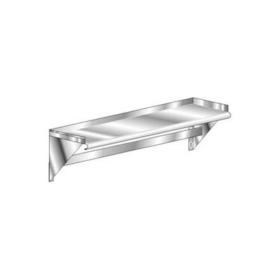 Aero Manufacturing 3WSP-1072 16 Gauge Deluxe Wall-Mounted Shelf 304 Stainless Steel - NSF 72 x 10