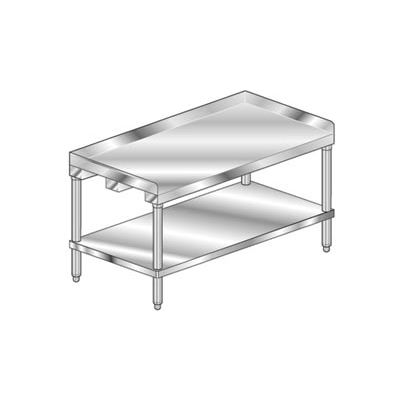 Aero Manufacturing 4ES-3030 16 Ga Equipment Stand 430 Stainless - 2" Backsplash SS Frame/Shelf 30x30