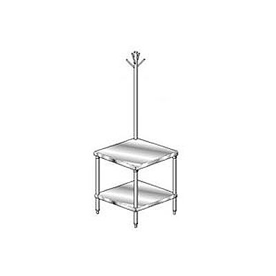 Aero Manufacturing 4MGRU-3024 16 Ga Mixer Stand 430 Stainless Steel - Rack Galv Leg/Shelf 30x24