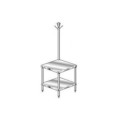 Aero Manufacturing 4MGRU-3636 16 Ga Mixer Stand 430 Stainless Steel - Rack Galv Leg/Shelf 36x36
