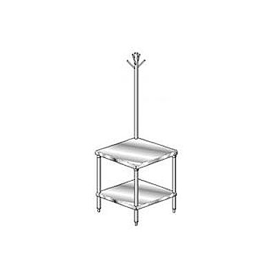 Aero Manufacturing 4MSRU-2424 16 Ga Mixer Stand 430 Stainless Steel - Utensil Rack Frame/Shelf 24x24