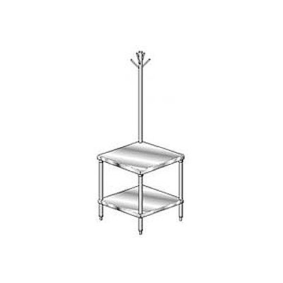 Aero Manufacturing 4MSRU-3024 16 Ga Mixer Stand 430 Stainless Steel - Utensil Rack Frame/Shelf 24x30