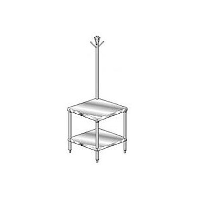 Aero Manufacturing 4MSRU-3036 16 Ga Mixer Stand 430 Stainless Steel - Utensil Rack Frame/Shelf 36x30