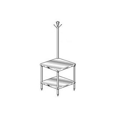 Aero Manufacturing 4MSRU-3636 16 Ga Mixer Stand 304 Stainless Steel - Utensil Rack Frame/Shelf 36x36