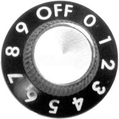 Knob 1-1/8 D, Off-0-9 For Lincoln, LIN12919SP