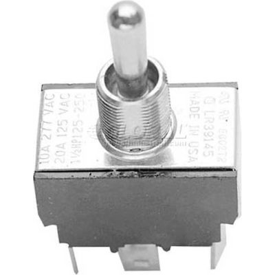Toggle Switch, 125/277V, 20A, Black/Silver, For Keating, 004326