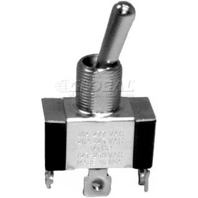 Toggle Switch, 125/277V, 10/20A, Black/Silver, For Jackson, 5930-301-04-18