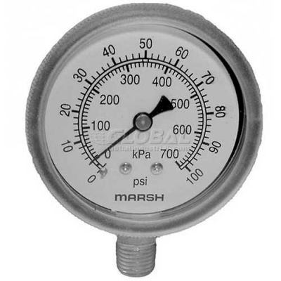 Pressure Gauge, 2-1/2" Dia., 0-100PSI, For Cleveland, 07169