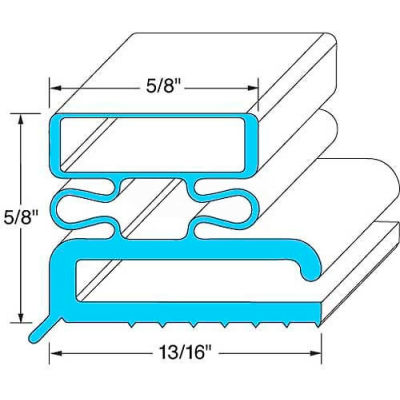 Door Gasket 6-7/8" x 23-3/8" For Traulsen, TRA341-21461-00