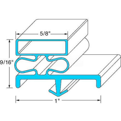 Door Gasket 36" x 78-1/2" RH For Kolpak, KOL53312-2565