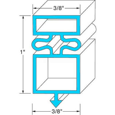 Door Gasket 28-1/8W x 54-1/8 L OD For TRUE, TRU810804