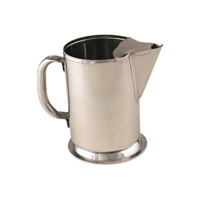 Alegacy S980 - Water Pitcher With Ice Bridge Stainless Steel 64 Oz.