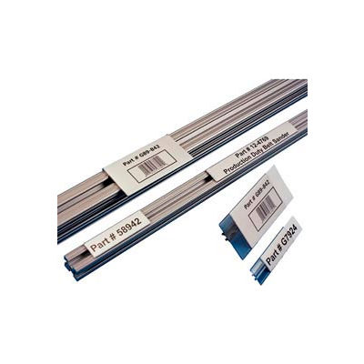 Label Holders, 1" x 6", Clear, T-Slot Aluminum Extrusion (25 pcs/pkg)