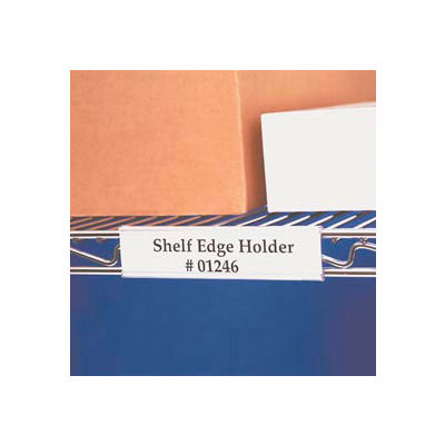 Wire Shelving Label Holder, 6" x 1-5/16", Clear (25 pcs/pkg)