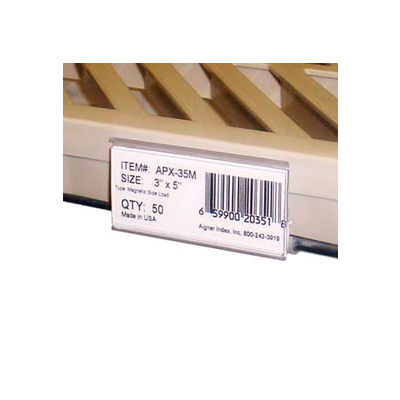 Wire Shelving (W/ Mats) Label Holder, 3" x 1-5/16", Clear (25 pcs/pkg)