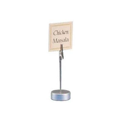American Metalcraft ALMH4 - Alligator Clip Card Holder, 4-1/4"H, Round Aluminum Base