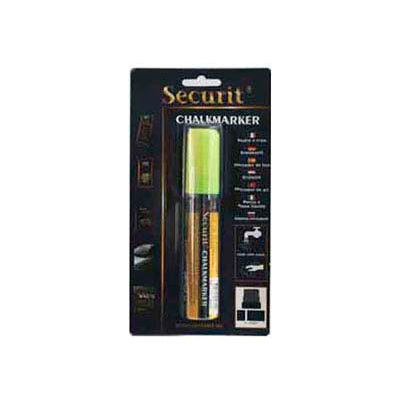 American Metalcraft BLSMA720YE - Securit Chalk Markers, Rain & Smear Proof, Big Tip, Yellow