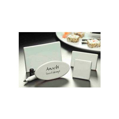 American Metalcraft CMP520 - Card Sign, 5"W x 2-3/8"H, Oval, Ceramic
