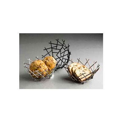 American Metalcraft FRUB12 - Thatch Basket, 8" Dia. x 3-5/8"H, Black Finish