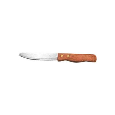 American Metalcraft KNF3 - Steak Knife, 10", Rounded Tip, Hardwood Handle