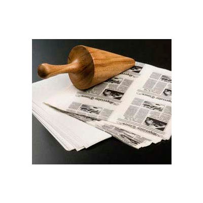 American Metalcraft PPRN76 - Wax Fry Paper Bags, 7" x 6", Newsprint Bleached, 250 Per Pack