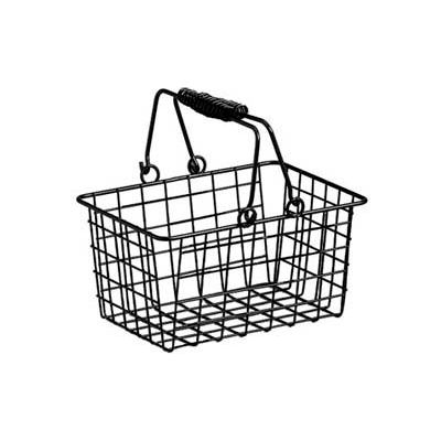 American Metalcraft RBHB975 - Basket W/Double Handle, Rectangular, 9 x 7 x 5, Black Wire