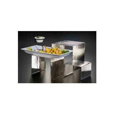 American Metalcraft RSH1 - Riser, Set Of 3, Hammered Stainless Steel