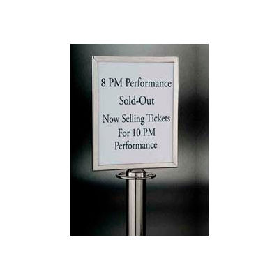 Barrier System Sign, 8-1/2x11, Chrome - Min Qty 3
