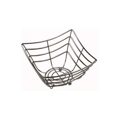 American Metalcraft SCB480 - Space/Time Continuum Basket, 8" Sq. x 4, Web Pattern, Chrome Finish