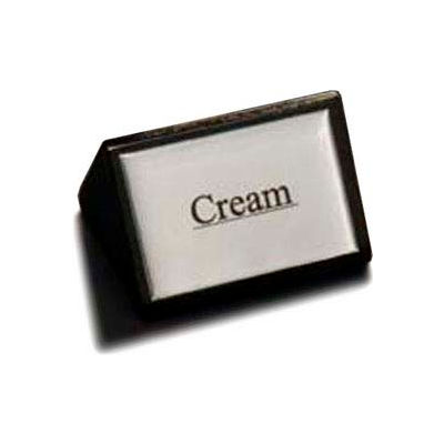 American Metalcraft SIGNCR11 - Cream Sign, Triangular, 3 x 1-3/4, Black W/ Silver Label