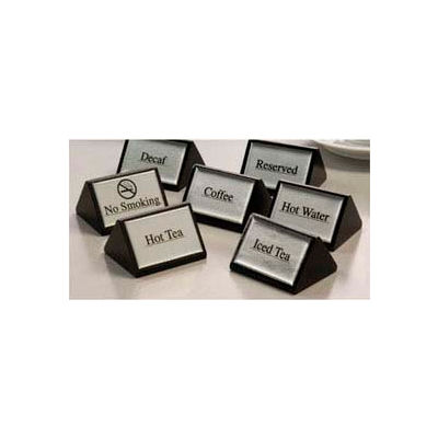American Metalcraft SIGNIT2 - Iced Tea Sign, Triangular, 3 x 1-3/4, Black W/Silver Labels