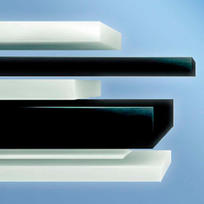 AIN Plastics UHMW Rectangular Bar stock, 48 in. L 2 in. W 1/4 in. Thick, Black