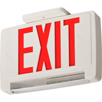 Lithonia ECBR LED M6 LED Integrated Exit-Unit Combo, White W/Red Letters