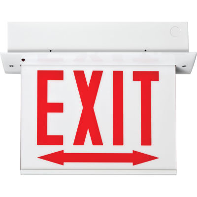 exit lit edge sign led edgr m4 lighting lithonia el signs globalindustrial