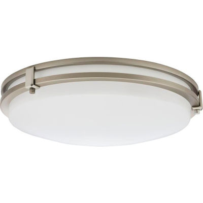 Lithonia Lighting FMSATL 16 20840 BN M4, LED Saturn Flush Mount, 16" Round, Nickel, 4000 CCT