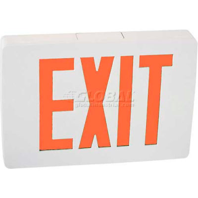Lithonia LQC W 1 R EL N Quantum White/Red Exit w/ Battery