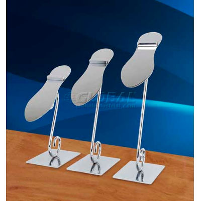 Metal Shoe Display, Chrome, 8"H