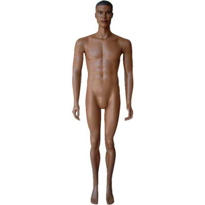 Male Mannequin - Hands by Side, Legs Straight - Dark Flesh Tone