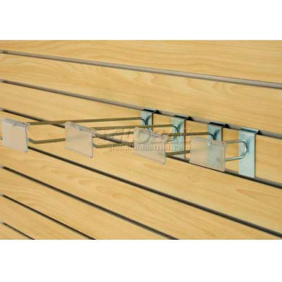 8" Special Slatwall Hooks With Plastic Label Holder, Zinc - Pkg Qty 100