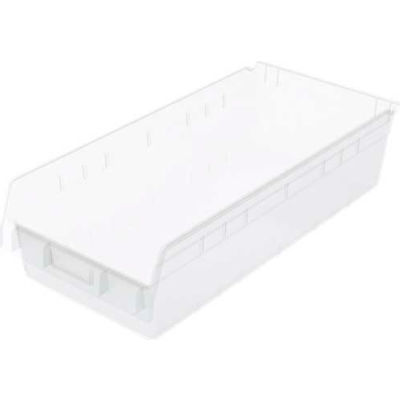 Akro-Mils ShelfMax® Plastic Nesting Storage Shelf Bin 30014 - 11-1/8"W x 23-5/8"D x 6"H Clear - Pkg Qty 6