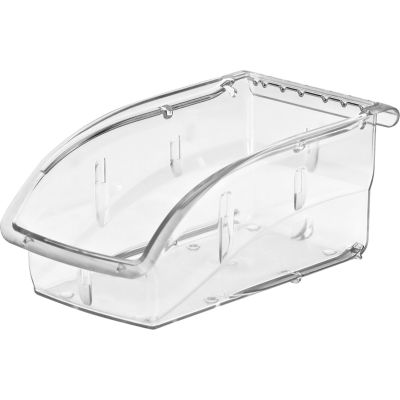 Akro-Mils Insight® Plastic Stack & Hang Bin, 4-1/8"W x 7-3/8"D x 3-1/4"H, Clear - Pkg Qty 16