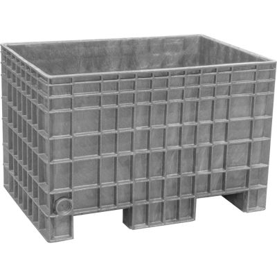 Buckhorn BF4229280051000 - 42x29x28 Agricultural Bulk Container-FDA Approved Light Gray