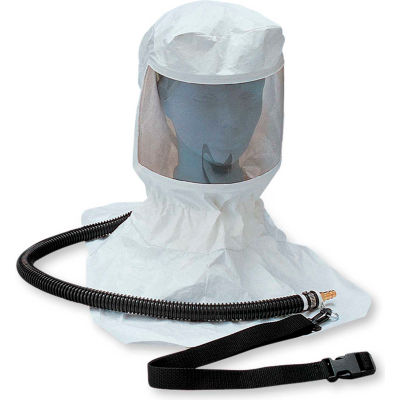 Allegro 9910 Tyvek™ Supplied Air Respirator Hood With OBAC Fitting, Belt, Clip & Suspension