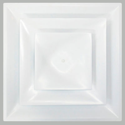 American Louver Stratus Plastic Cone Diffuser, Ceiling, 10", R6 Insulated, White
