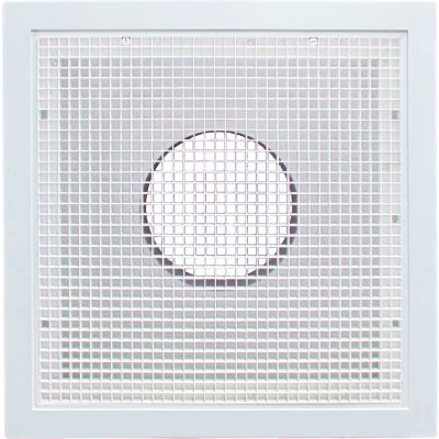American Louver Stratus Plastic Return Filter Grille, 12" Duct, T-grid, White