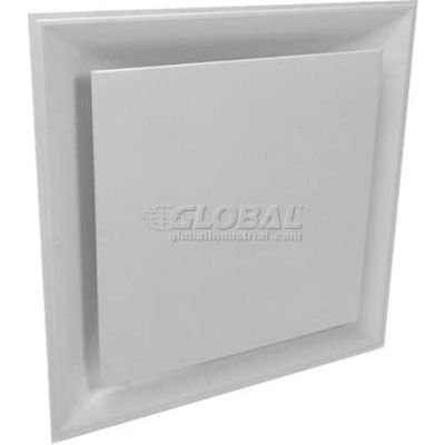 American Louver Stratus Plaque Diffuser With 12" Neck, White, STR-PQ-12W