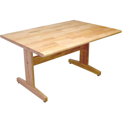 Allied Plastics Art and Projects Table -  42" x 60" Hardwood Top