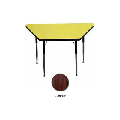 ADA Activity Table - Trapezoid - 24" X 24" X 48" - Adj. Height - Walnut